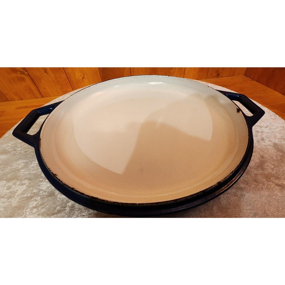 Vintage Copco Dutch Oven w/Lid – Blue Enamel Cast Iron –Mid Century Scandinavian